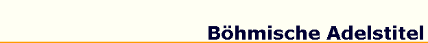 B&ouml;hmische Adelstitel